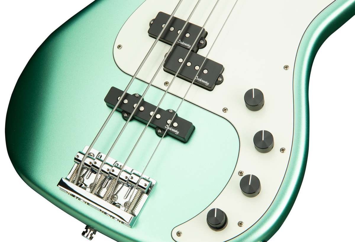 Sadowsky Hybrid P/j Bass 21 Fret Alder 4c Metroline All Active Mor - Sage Green Metallic Satin - Solid body electric bass - Variation 4