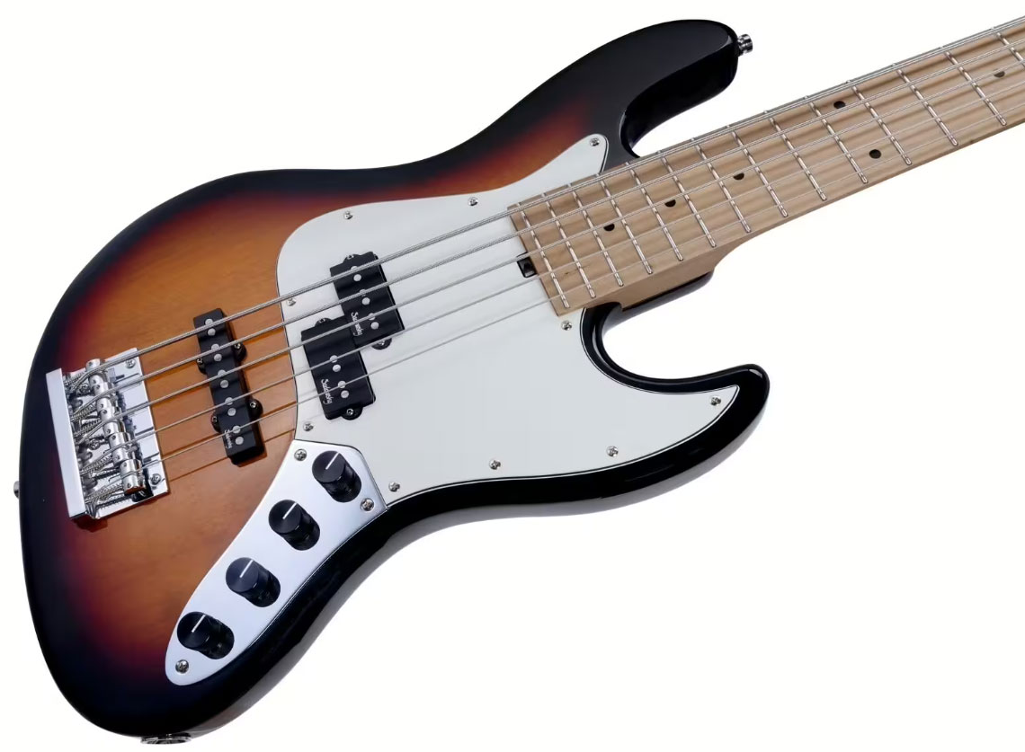 Sadowsky Hybrid Pj Bass 21 Fret 5c Metroexpress V2 Mn - Tobacco Sunburst Transparent - Solid body electric bass - Variation 2