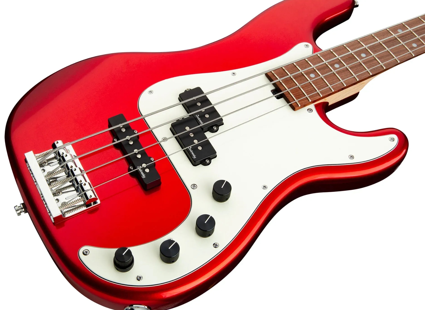 Sadowsky Hybrid Pj Bass 21 Fret Alder 4c Metroline All Active Mor - Solid Candy Apple Red Metallic - Solid body electric bass - Variation 2