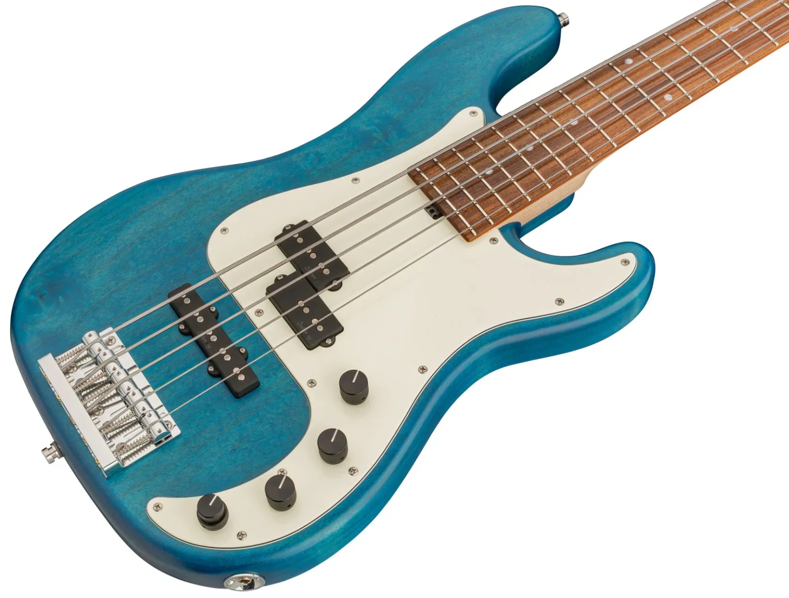 Sadowsky Hybrid Pj Bass 21 Fret Alder 5c Metroline All Active Mor - Ocean Blue Transparent Satin - Solid body electric bass - Variation 2