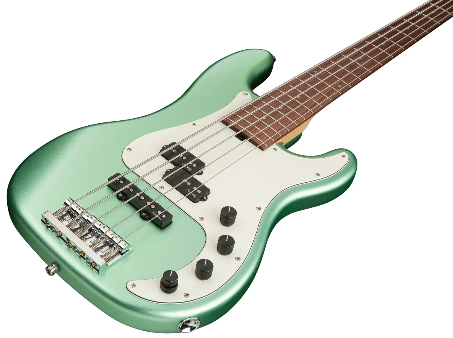 Sadowsky Hybrid Pj Bass 21 Fret Alder 5c Metroline All Active Mor - Sage Green Metallic Satin - Solid body electric bass - Variation 2
