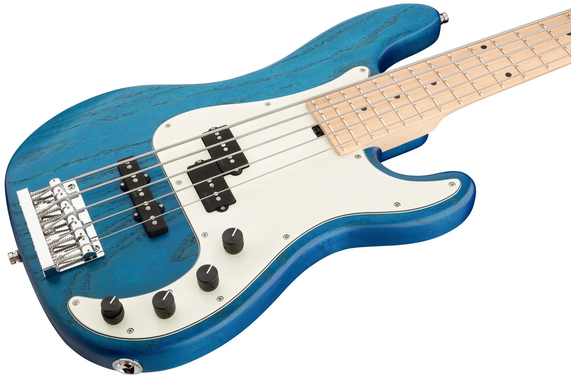 Sadowsky Hybrid Pj Bass 21 Fret Ash 5c Metroline All Active Mn - Ocean Blue Transparent Satin - Solid body electric bass - Variation 2