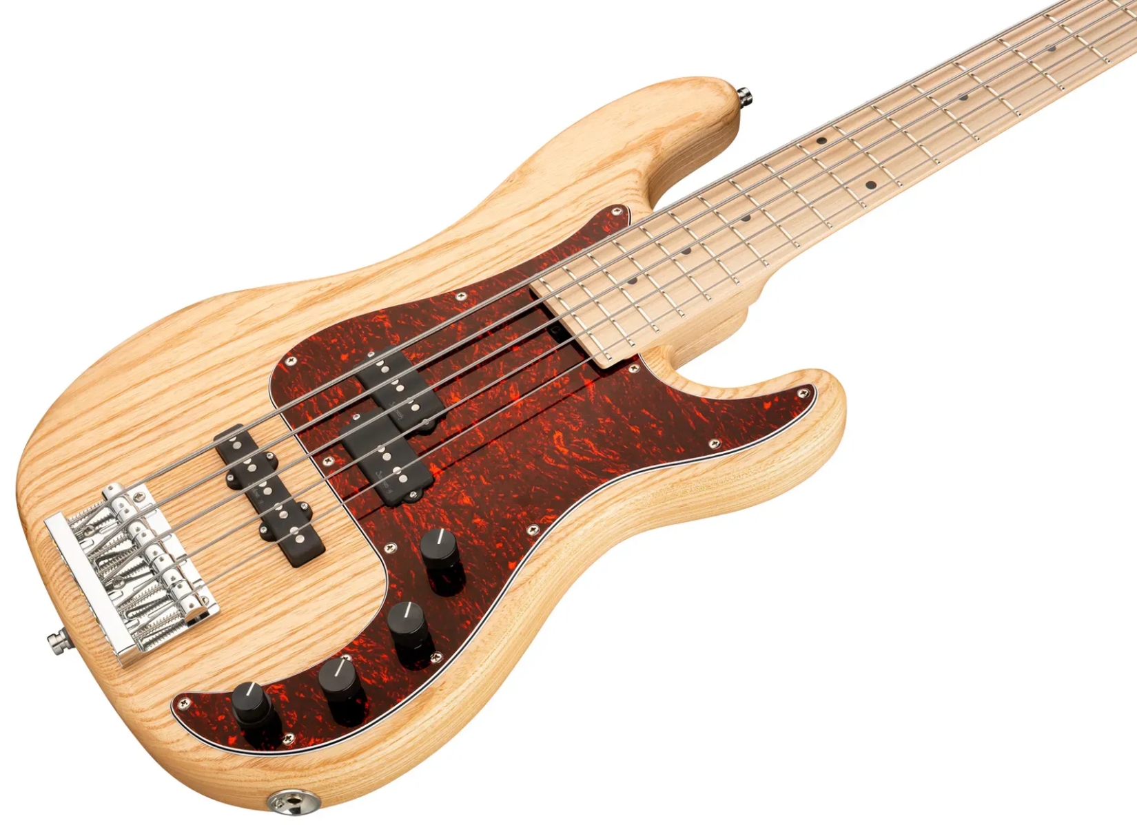 Sadowsky Hybrid Pj Bass 21 Fret Ash 5c Metroline All Active Mn - Natural Transparent Satin - Solid body electric bass - Variation 2