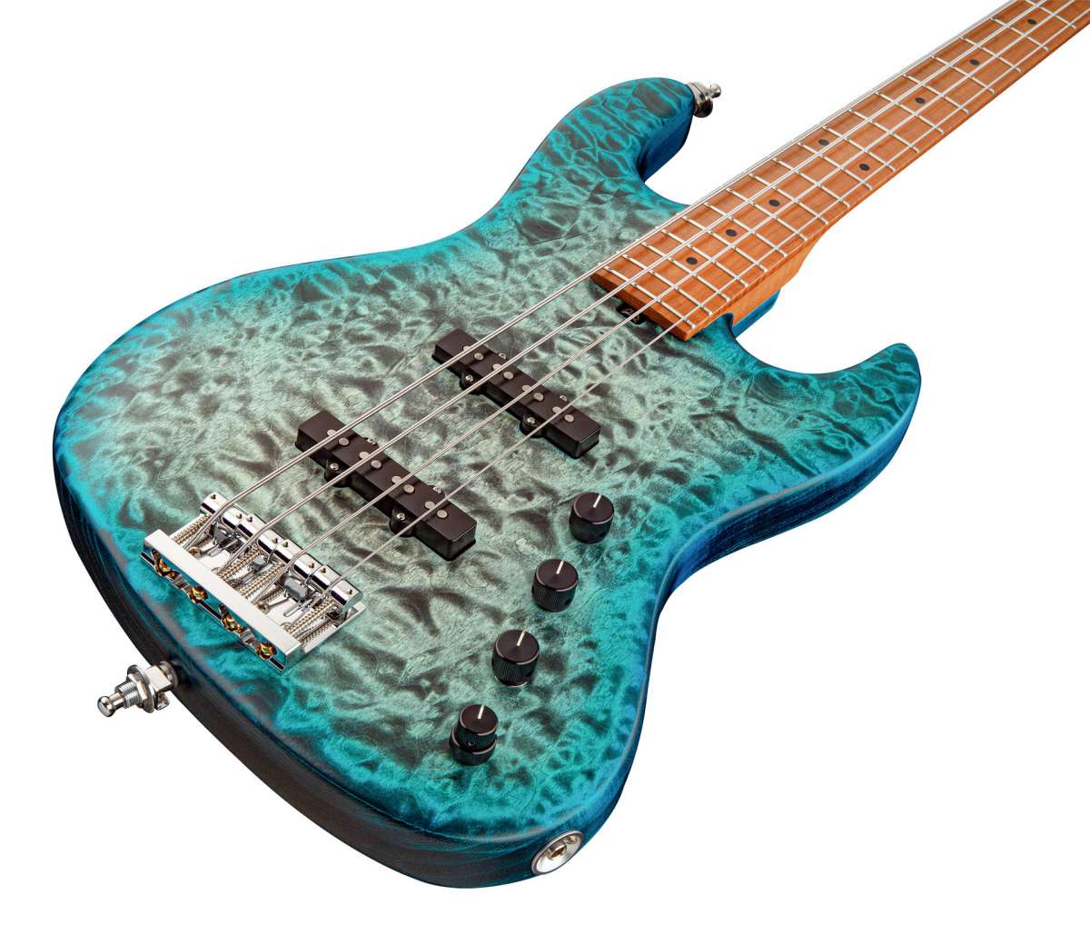 Sadowsky Standard J/j Bass 21 Fret Ash 4c Metroline Ltd All Active Mn - Whale Blue Trans Satin - Solid body electric bass - Variation 2