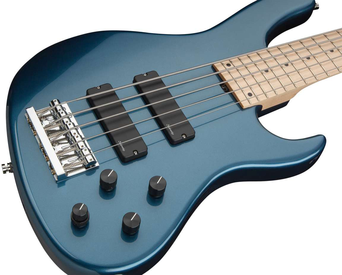 Sadowsky Modern Bass Ash 24 Fret 5c Metroline All Active Mn - Dark Lake Placid Blue Metallic - Solid body electric bass - Variation 2
