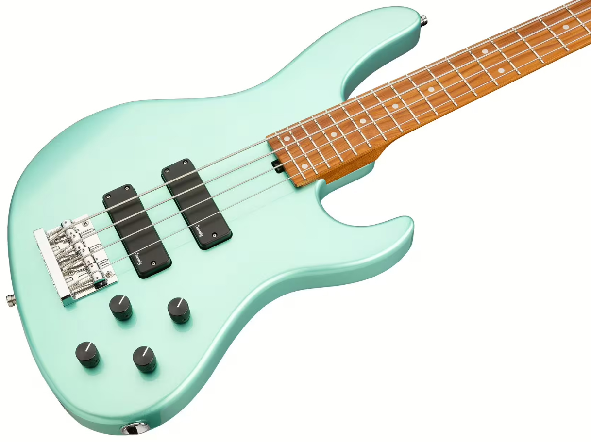 Sadowsky Modern Bass 24-fret 4c Metroexpress Active Mn - Solid Sage Green Metallic - Solid body electric bass - Variation 2