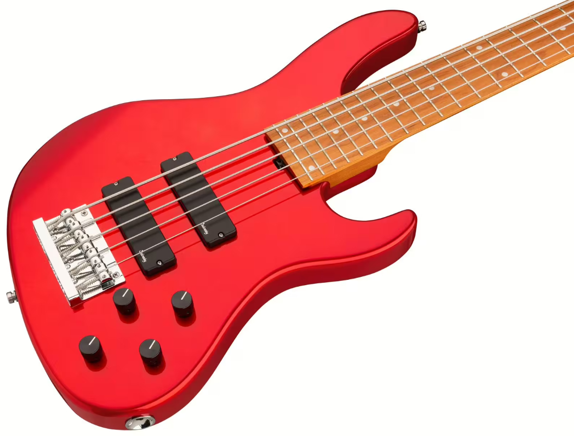 Sadowsky Modern Bass 24-fret 5c Metroexpress Active Mn - Candy Apple Red Metallic - Solid body electric bass - Variation 2