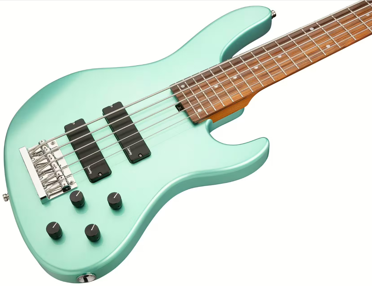 Sadowsky Modern Bass 24-fret 5c Metroexpress Active Mor - Solid Sage Green Metallic - Solid body electric bass - Variation 2