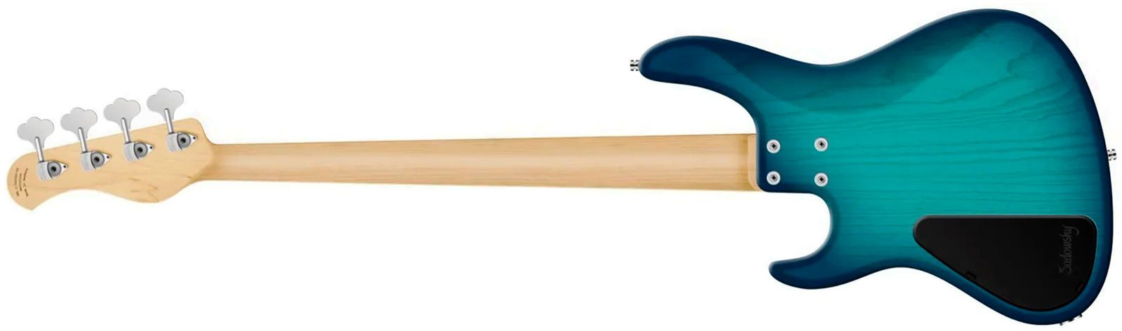 Sadowsky Modern Bass 24 Fret Ash 4c Metroline All Active Mn - Bora Blue Burst Transparent Satin - Solid body electric bass - Variation 1