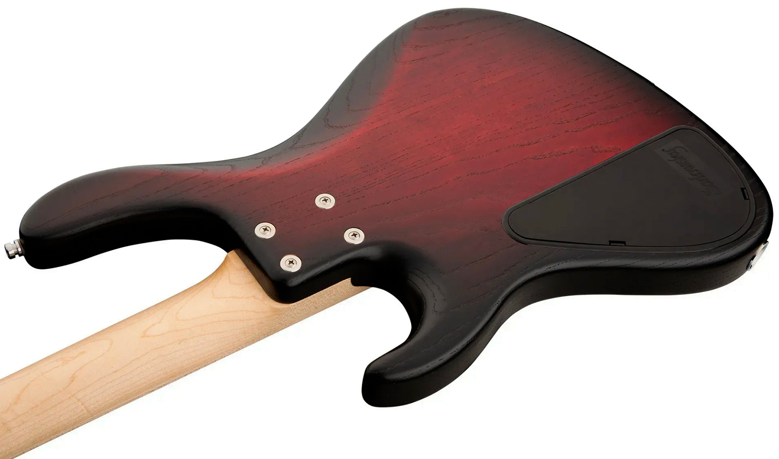 Sadowsky Modern Bass 24 Fret Ash 4c Metroline All Active Mn - Burgundy Blackburst Transparent Satin - Solid body electric bass - Variation 3