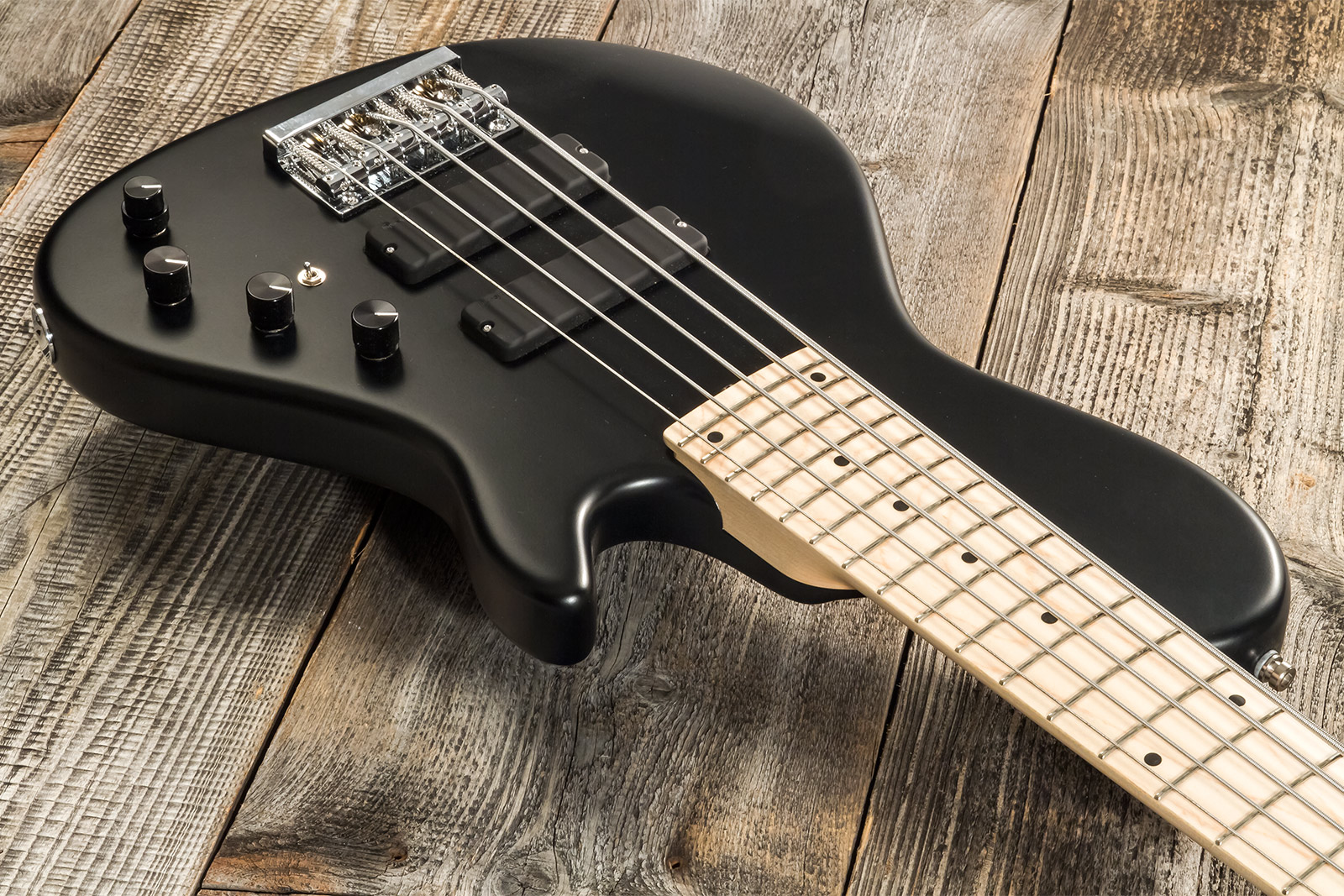 Sadowsky Single Cut Bass 24f Ash 5c Metroline All Active Mn - Satin Black Pearl - Solid body electric bass - Variation 2