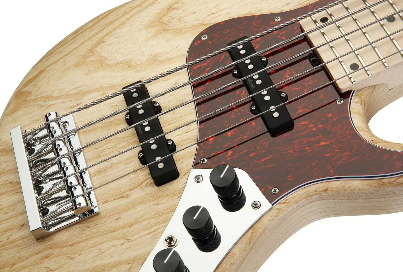 Sadowsky Single Cut Bass 24f Ash 5c Metroline All Active Mn - Natural Trans. Satin - Solid body electric bass - Variation 3