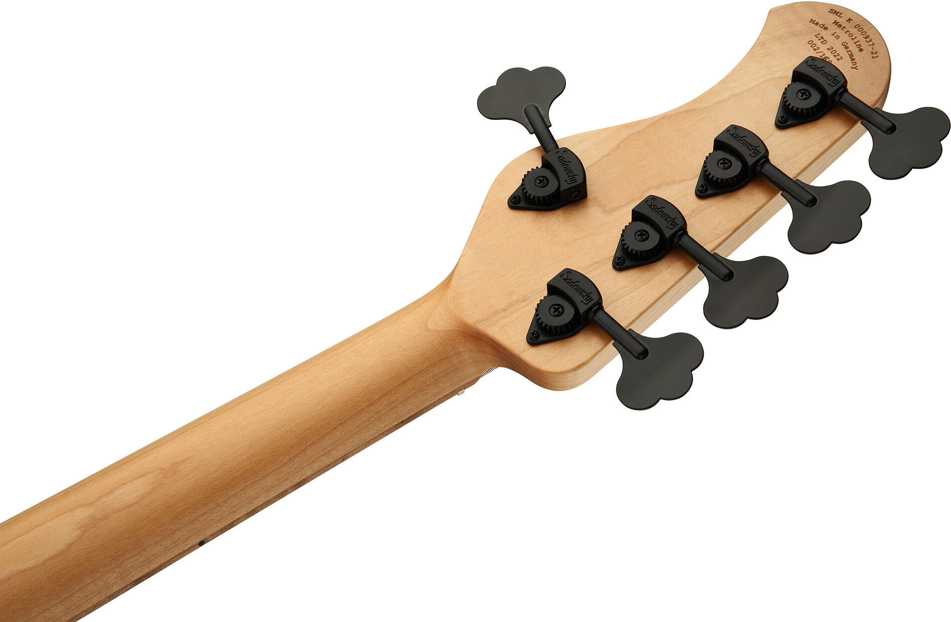 Sadowsky Standard M/m Bass 21 Fret 5c Metroline Ltd All Active Mn - Natural Transparent Satin - Solid body electric bass - Variation 4