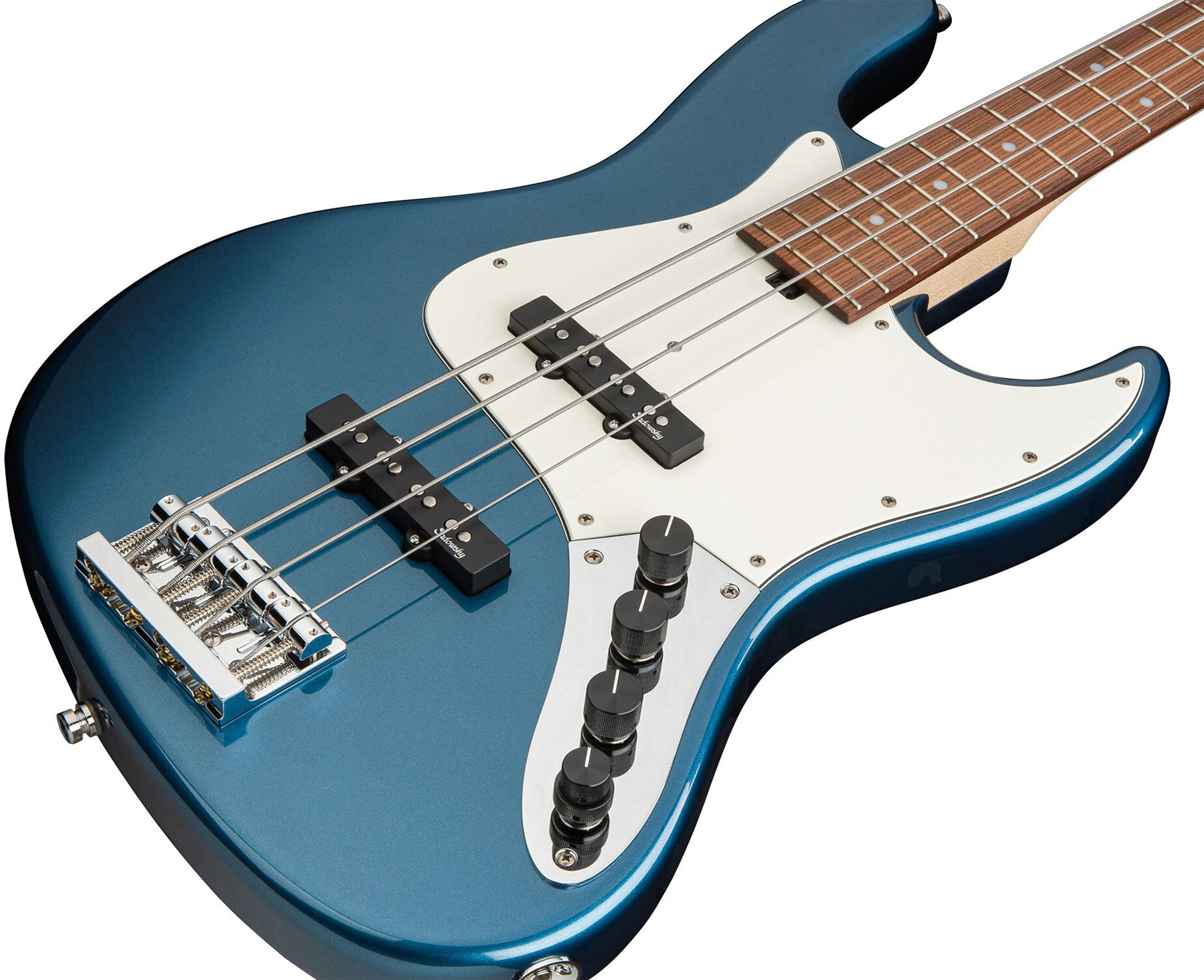 Sadowsky Vintage J/j Bass 21 Fret Alder 4c Metroline All Active Mor - Dark Lake Placid Blue Metallic - Solid body electric bass - Variation 2