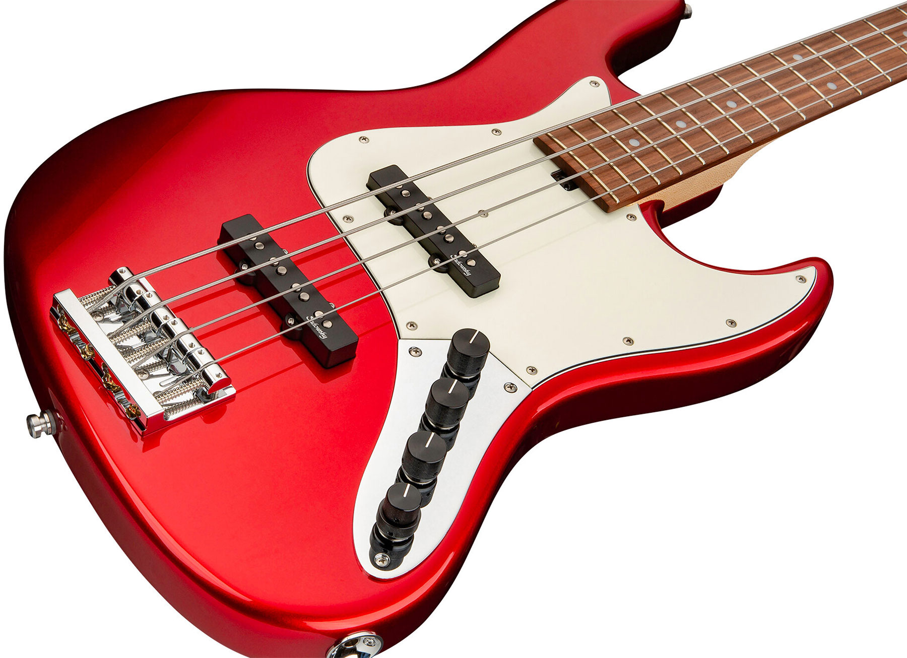 Sadowsky Vintage J/j Bass 21 Fret Alder 4c Metroline All Active Mor - Solid Candy Apple Red Metallic - Solid body electric bass - Variation 2