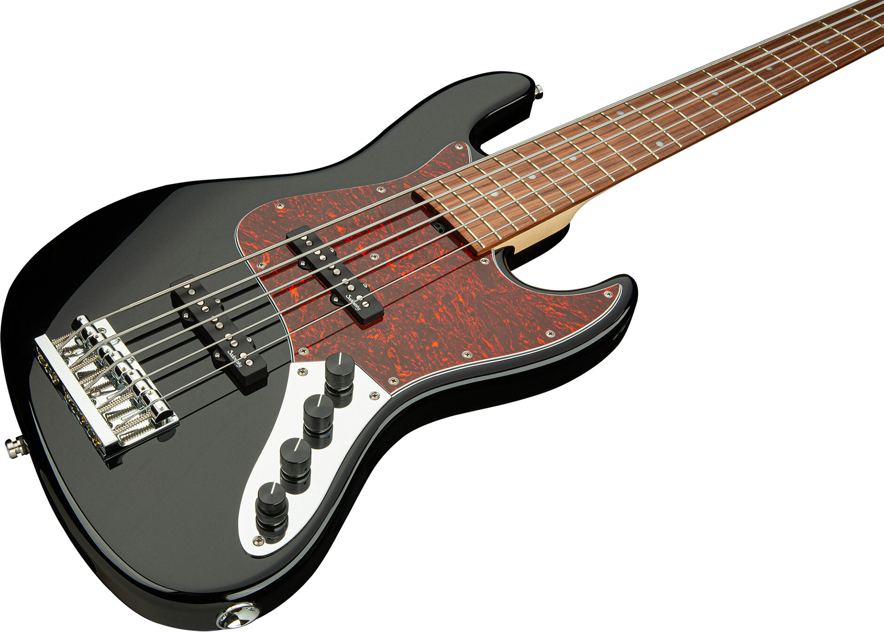 Sadowsky Vintage J/j Bass 21 Fret Alder 5c Metroline All Active Mor - Solid Black High Polish - Solid body electric bass - Variation 2
