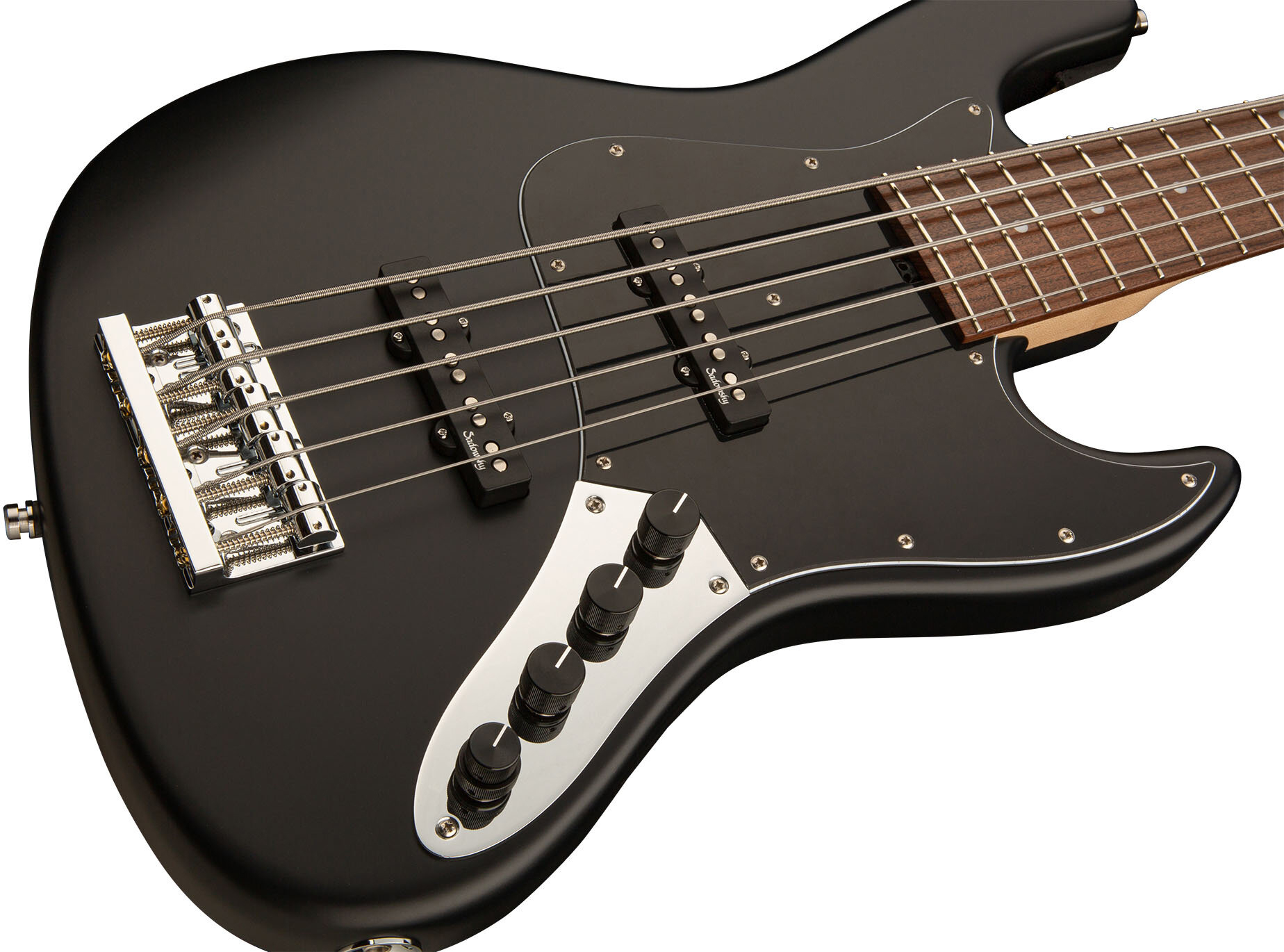 Sadowsky Vintage J/j Bass 21 Fret Alder 5c Metroline All Active Mor - Solid Black Satin - Solid body electric bass - Variation 2