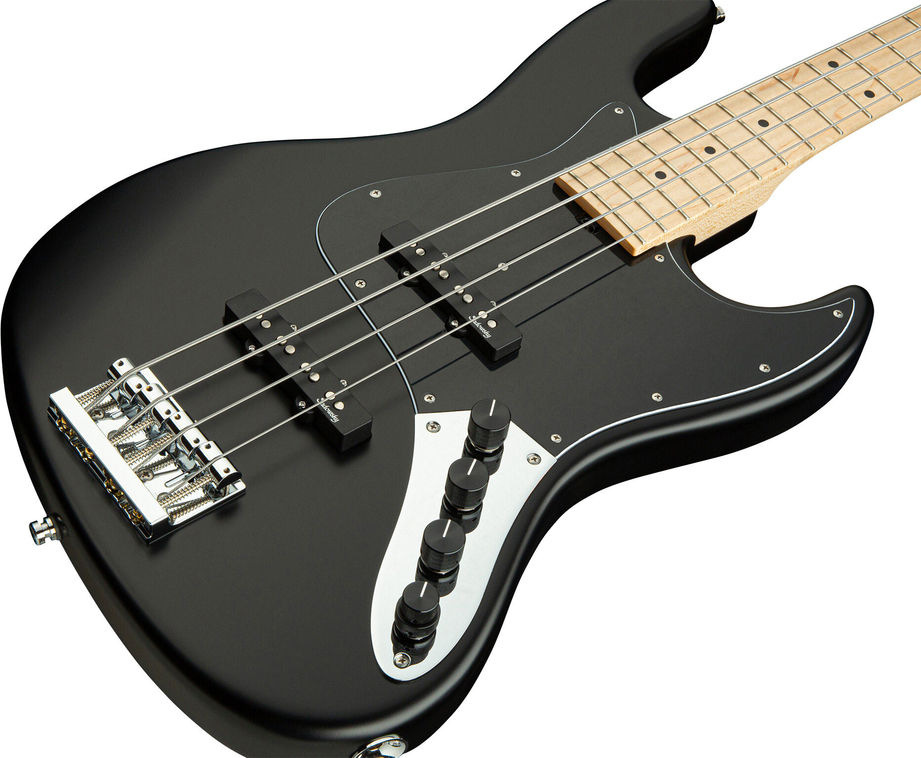 Sadowsky Vintage J/j Bass 21 Fret Ash 4c Metroline All Active Mn - Solid Black Satin - Solid body electric bass - Variation 2