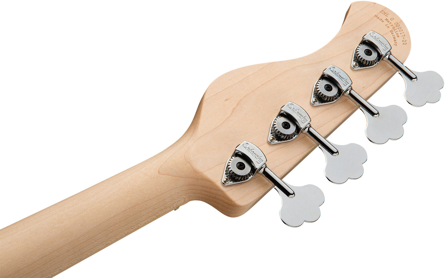 Sadowsky Vintage J/j Bass 21 Fret Ash 4c Metroline All Active Mn - Solid Olympic White - Solid body electric bass - Variation 4