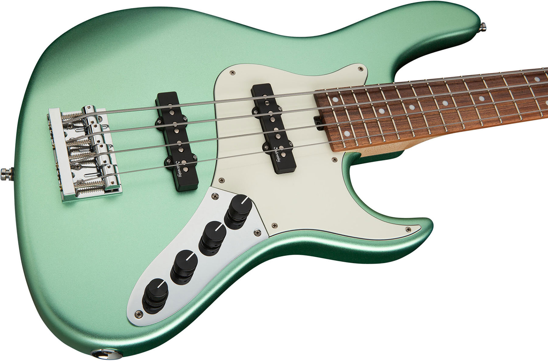 Sadowsky Vintage J/j Bass 24 Fret Alder 4c Metroline All Active Mor - Sage Green Metallic Satin - Solid body electric bass - Variation 2