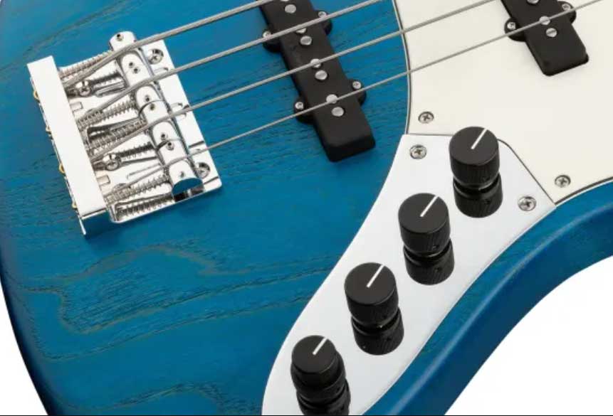 Sadowsky Vintage J/j Bass 24 Fret Ash 4c Metroline All Active Mn - Ocean Blue Trans. Satin - Solid body electric bass - Variation 3