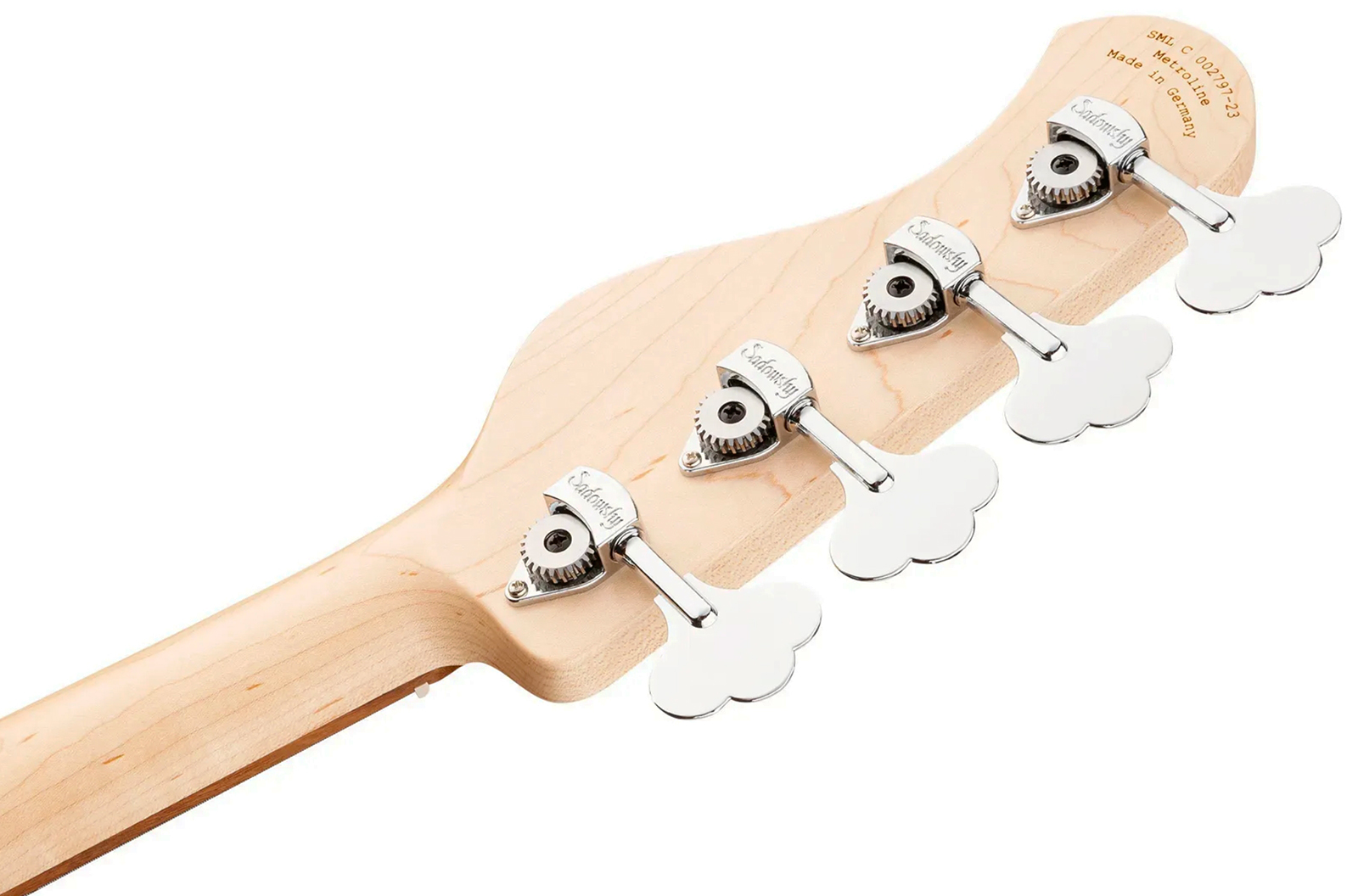 Sadowsky Vintage Jj Bass 21 Fret Alder 4c Metroline All Active Mor - Natural Transparent Satin - Solid body electric bass - Variation 5