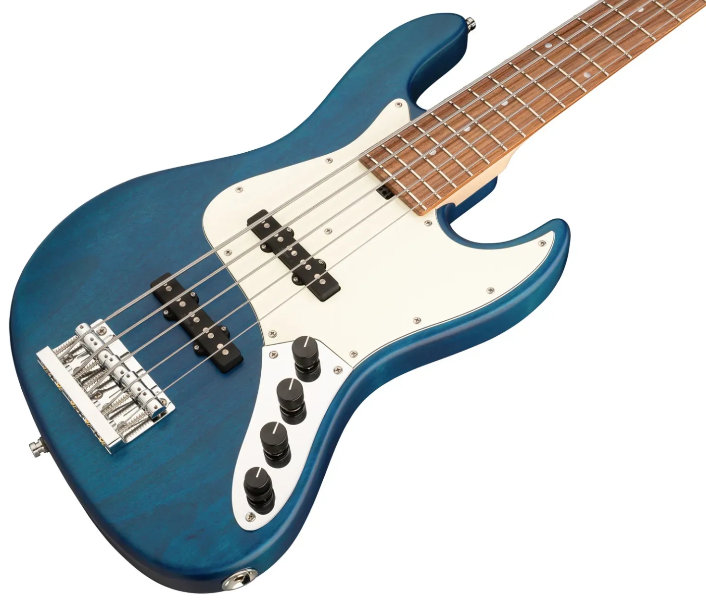 Sadowsky Vintage Jj Bass 21 Fret Alder 5c Metroline All Active Mor - Ocean Blue Transparent Satin - Solid body electric bass - Variation 2