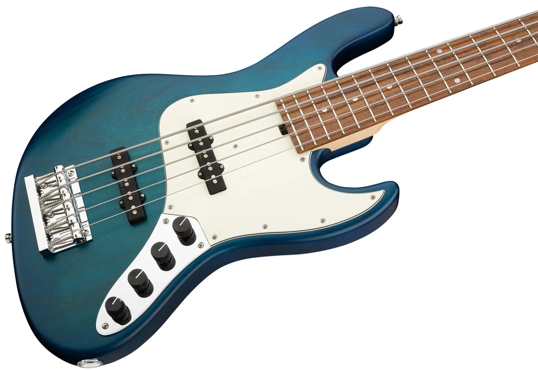Sadowsky Vintage Jj Bass 21 Fret Alder 5c Metroline All Active Mor - Bora Blue Burst Transparent Satin - Solid body electric bass - Variation 2