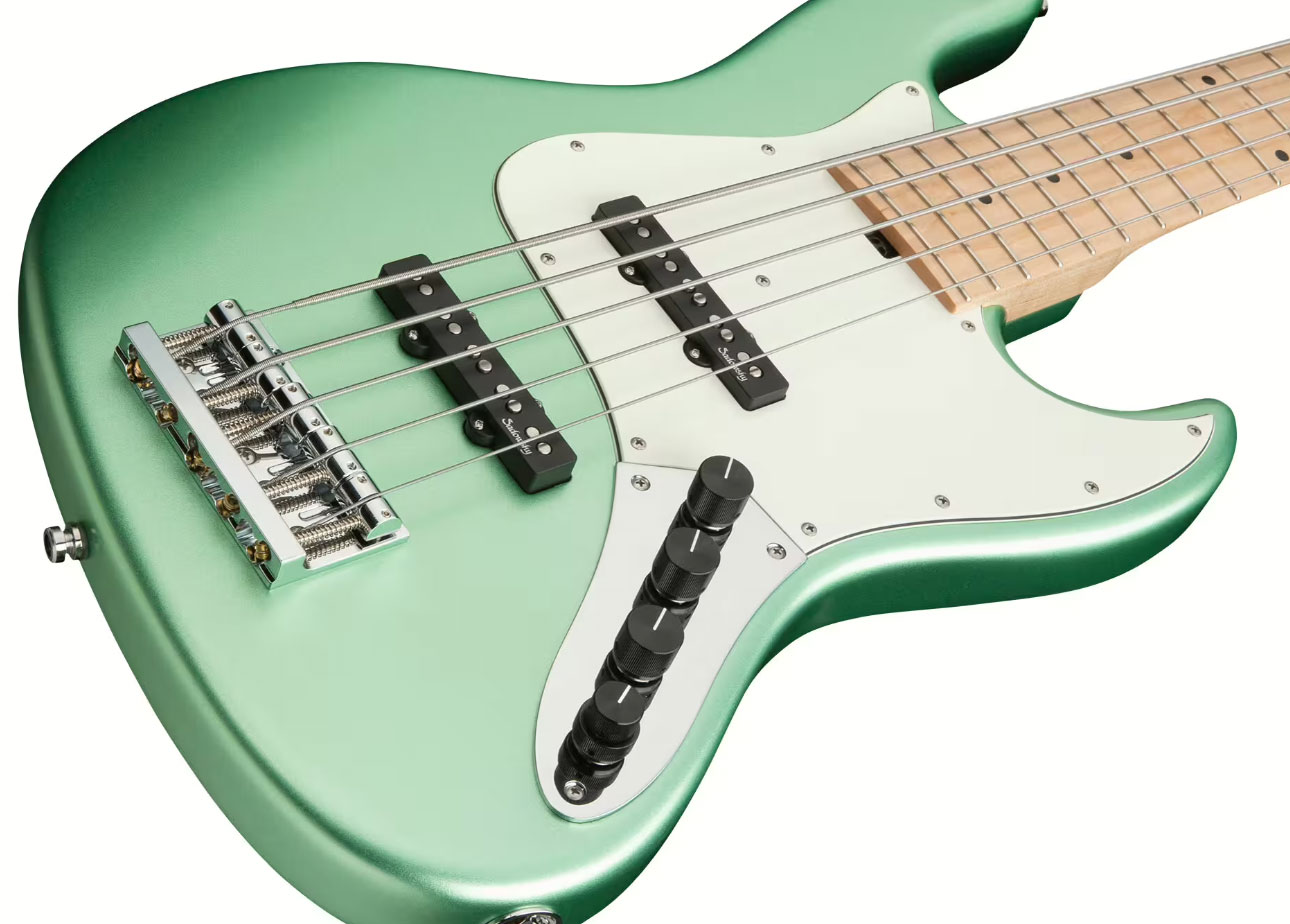 Sadowsky Vintage Jj Bass 21 Fret Ash 5c Metroline All Active Mn - Sage Green Metallic Satin - Solid body electric bass - Variation 2