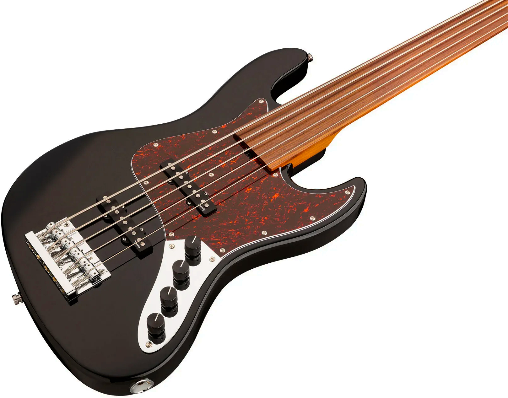 Sadowsky Vintage Jj Bass 21f 5c Fretless Metroexpress Mor - Black - Solid body electric bass - Variation 2