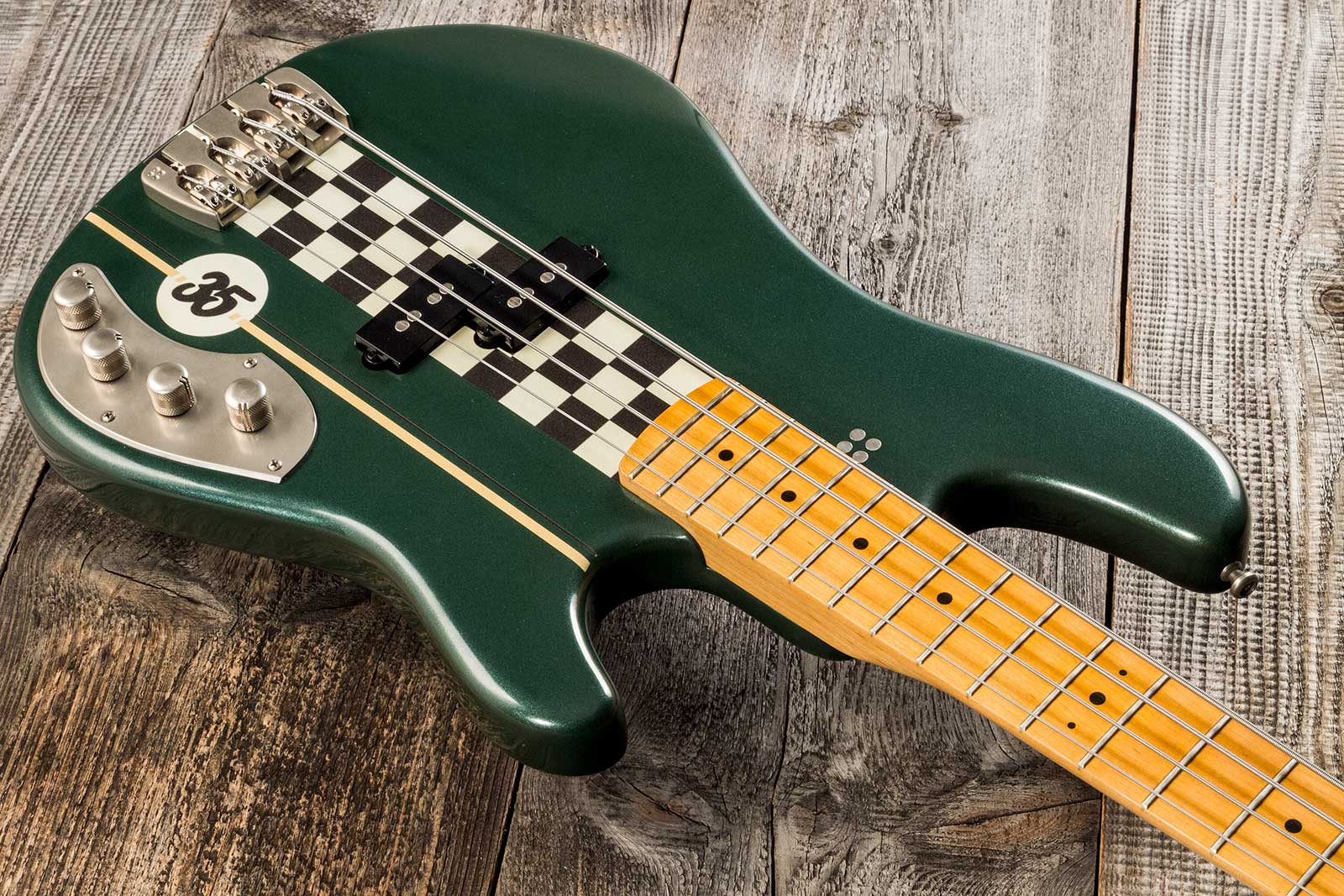 Sandberg California Ii Vs4 35th Anniversary Active Mn - Soft Aged British Racing Green - Solid body electric bass - Variation 2