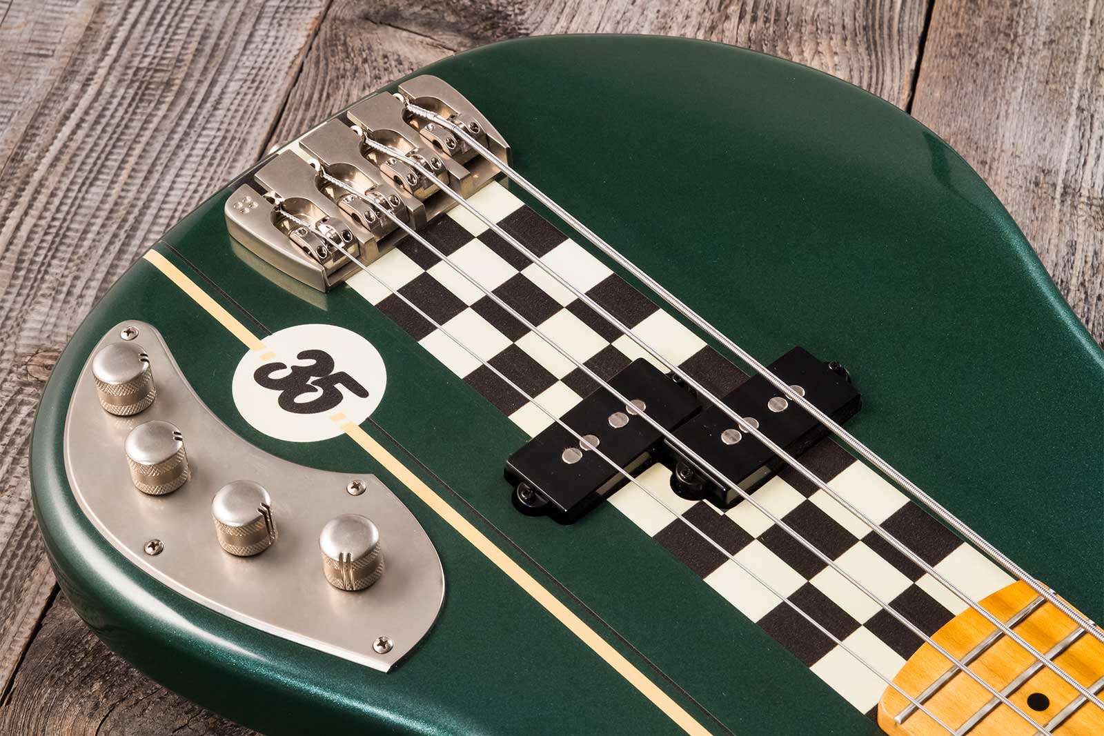 Sandberg California Ii Vs4 35th Anniversary Active Mn - Soft Aged British Racing Green - Solid body electric bass - Variation 3
