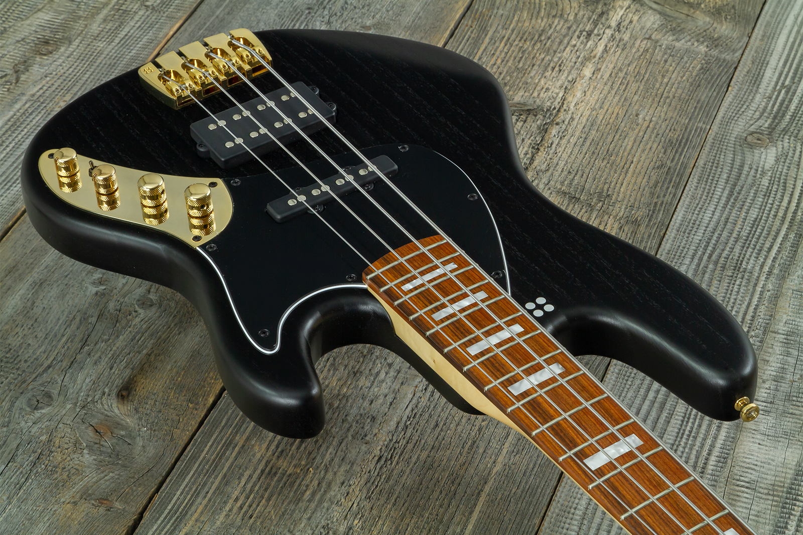 Sandberg California Tm4 Sl Superlight Gh 4c All Active Pf - Highgloss Black W. Matched Headstock - Solid body electric bass - Variation 3