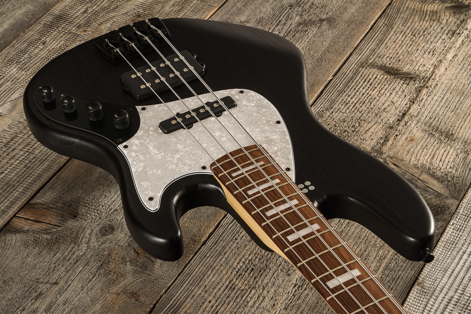 Sandberg California Tm4 Sl Superlight White Blocks All Active Pf - Black - Solid body electric bass - Variation 2