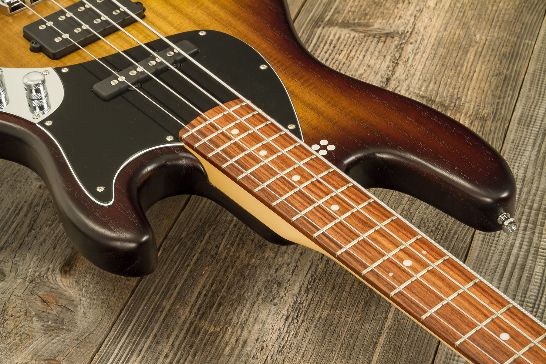 Sandberg California Tm4 Sl Superlight White Dots All Active Pf - Tobacco Sunburst Matt - Solid body electric bass - Variation 4