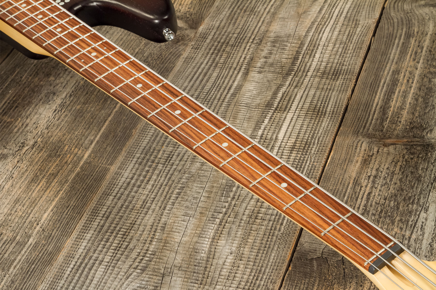 Sandberg California Tm4 Sl Superlight White Dots All Active Pf - Tobacco Sunburst Matt - Solid body electric bass - Variation 5