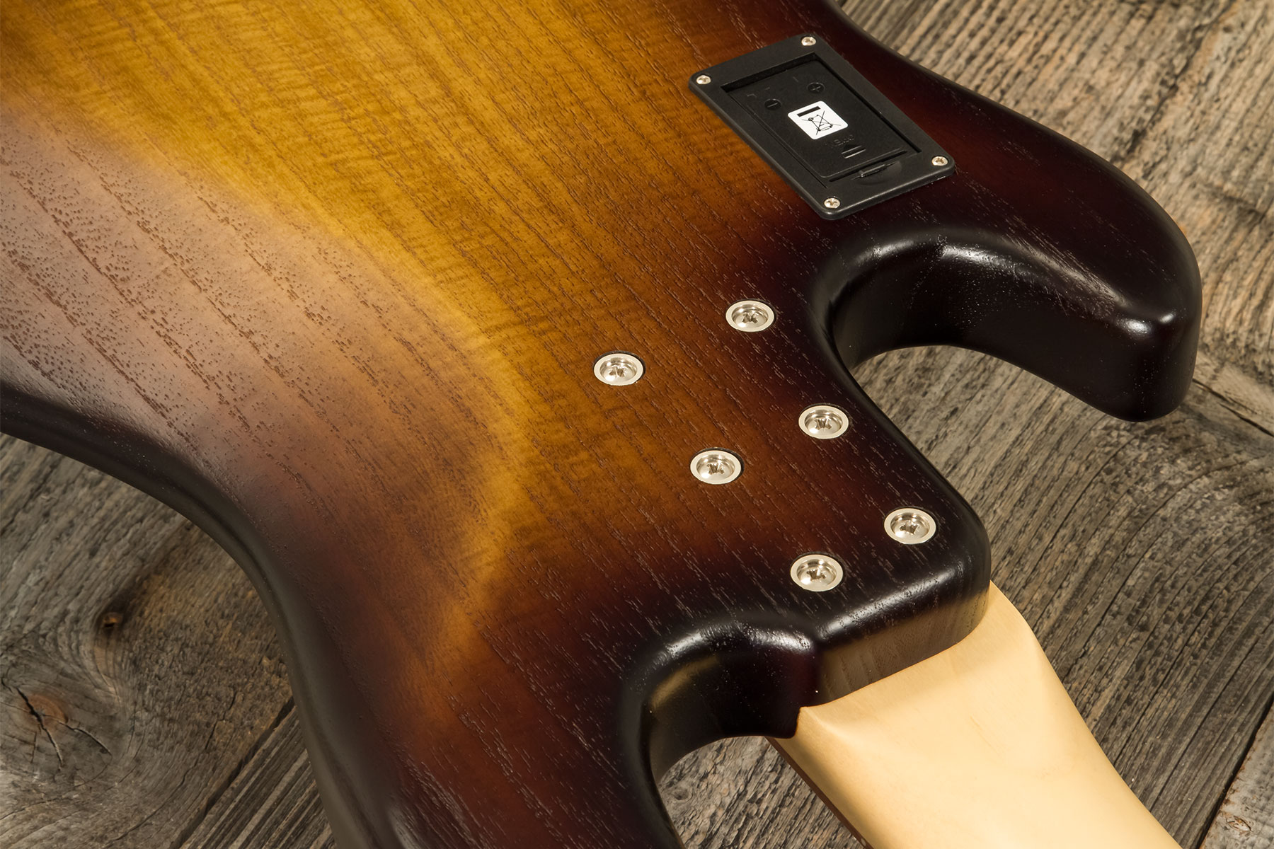 Sandberg California Tm4 Sl Superlight White Dots All Active Pf - Tobacco Sunburst Matt - Solid body electric bass - Variation 7