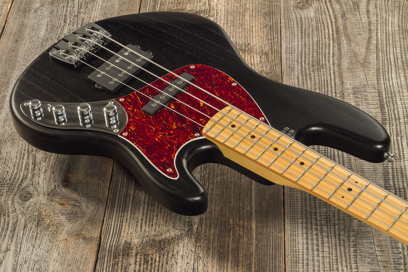 Sandberg California Tm4 Super Light Black Dots 4c All Active Mn - Matt Black - Solid body electric bass - Variation 2