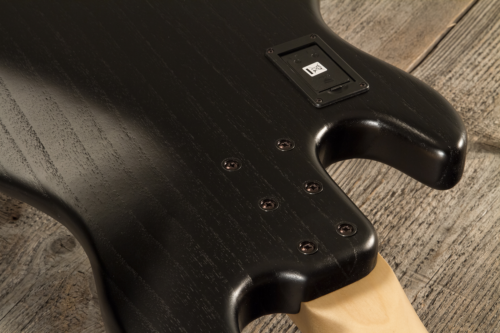 Sandberg California Tm4 Superlight Black Blocks 4c All Active Mn - Matt Black - Solid body electric bass - Variation 7