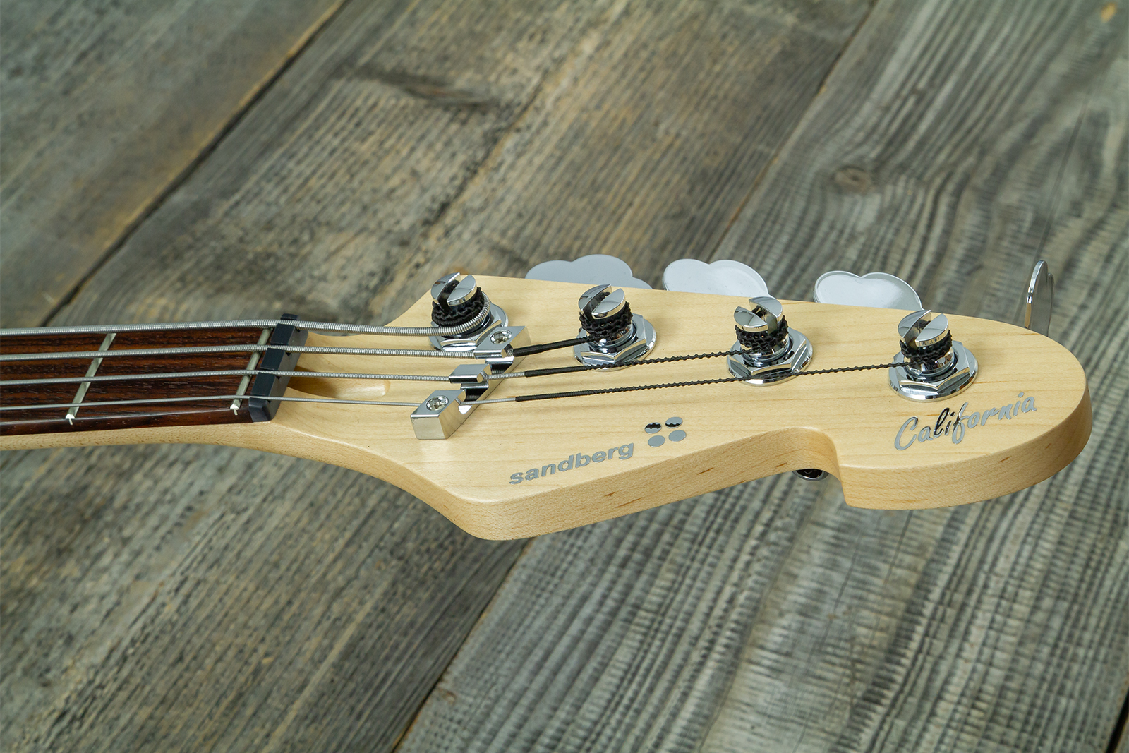 Sandberg California Vm4 Abalone Dots All 4c Active Rw - Highgloss Black - Solid body electric bass - Variation 9