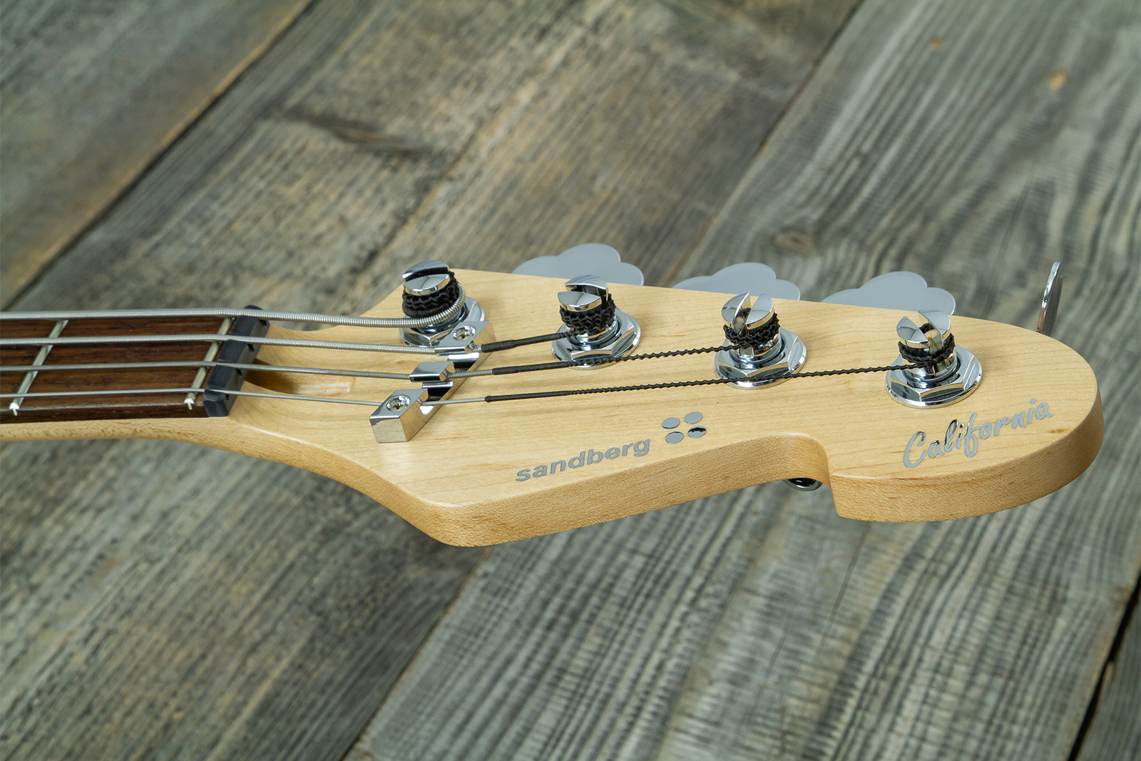 Sandberg California Vm4 Abalone Dots All 4c Active Rw - Highgloss Creme - Solid body electric bass - Variation 14