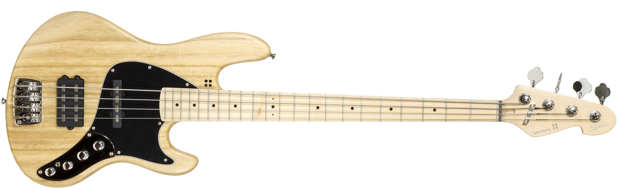 Sandberg California Tm4 Sl Superlight Black Dots 4c All Active Mn - Natural - Solid body electric bass - Main picture