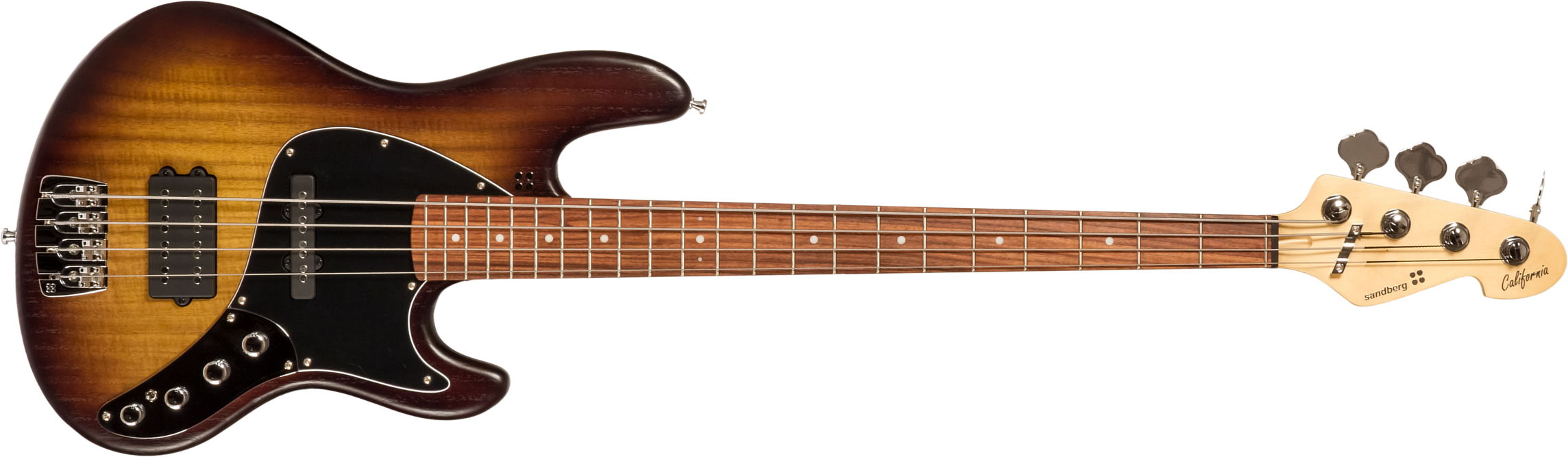 Sandberg California Tm4 Sl Superlight White Dots All Active Pf - Tobacco Sunburst Matt - Solid body electric bass - Main picture
