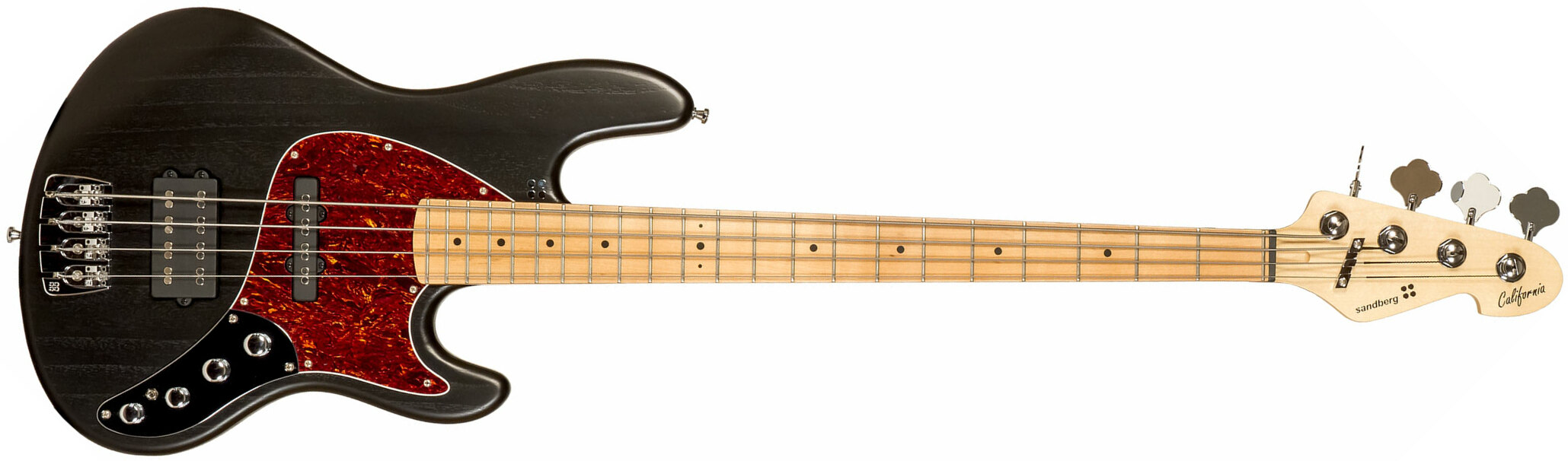 Sandberg California Tm4 Super Light Black Dots 4c All Active Mn - Matt Black - Solid body electric bass - Main picture