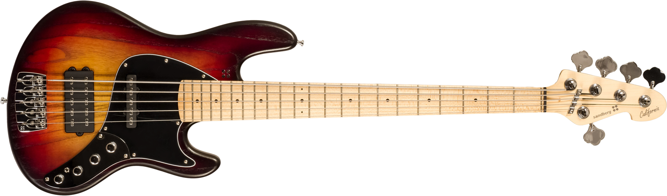 Sandberg California Tm5 Sl Superlight 5c All Active Mn - 3-tone Sunburst - Solid body electric bass - Main picture