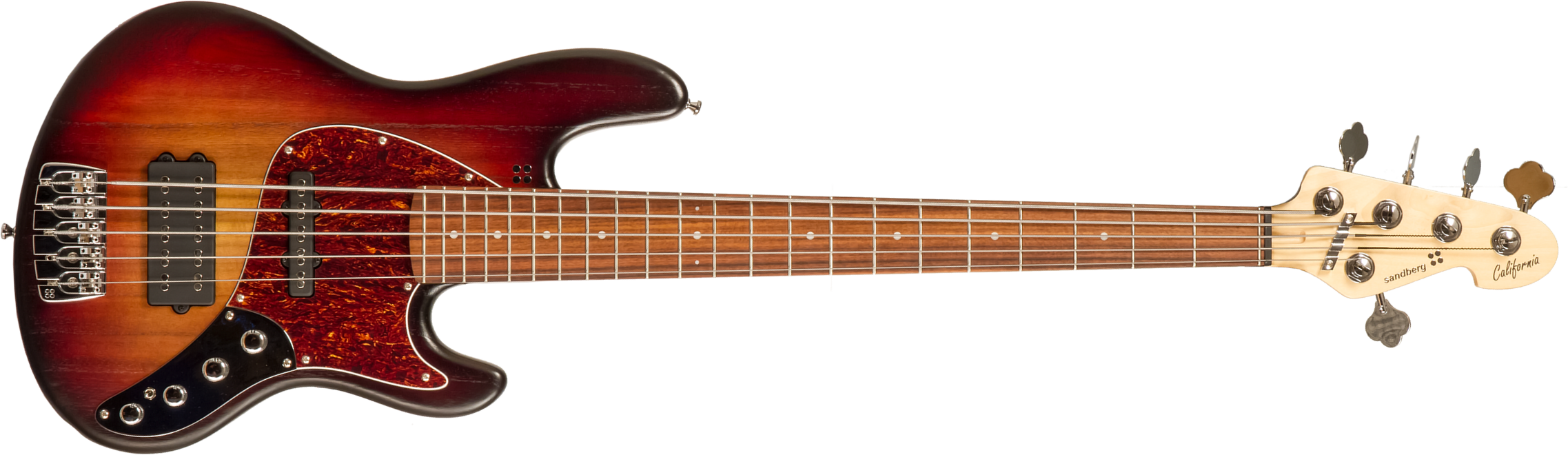 Sandberg California Tm5 Sl Superlight 5c All Active Pf #45195 - 3-tone Sunburst - Solid body electric bass - Main picture