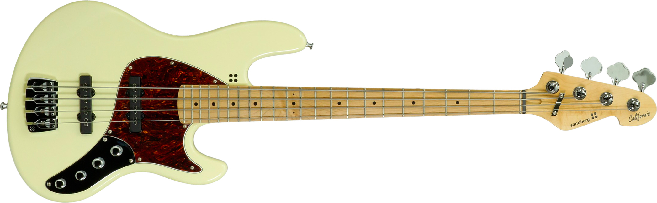 Sandberg California Tt Short Scale Active Mn - Highgloss Creme - Solid body electric bass - Main picture