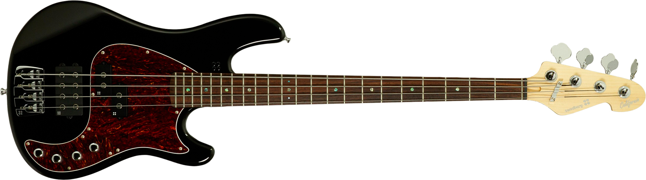 Sandberg California Vm4 Abalone Dots All 4c Active Rw - Highgloss Black - Solid body electric bass - Main picture