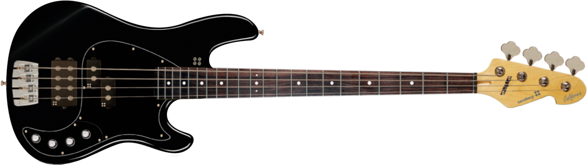 Sandberg California Vm4 White Dots All 4c Active Rw - Highgloss Black - Solid body electric bass - Main picture
