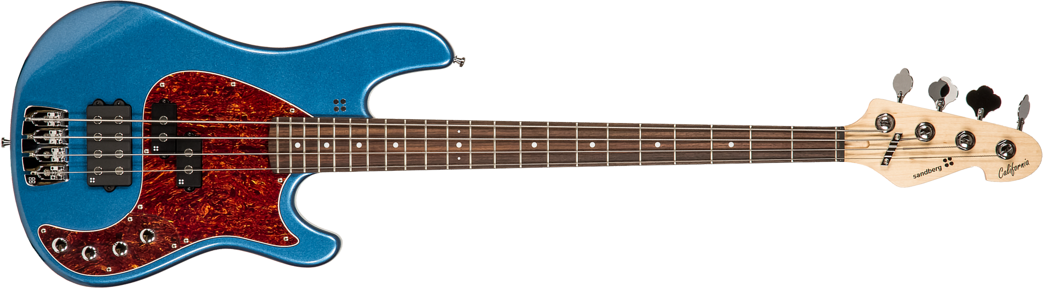 Sandberg California Vm4 White Dots All Active Rw - Lake Placid Blue - Solid body electric bass - Main picture